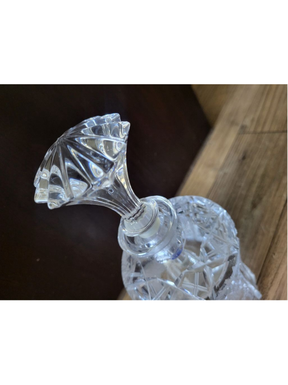 Vintage Cut Crystal Decanter with Waterford Marquis Stopper - Picture 4 of 8